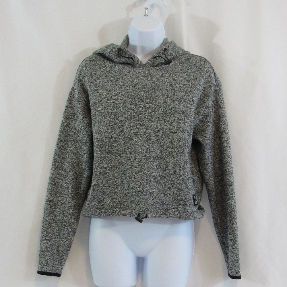 Victoria's Secret PINK -  Women's S/P Hooded Cropped Gray Knit Pullover Sweater